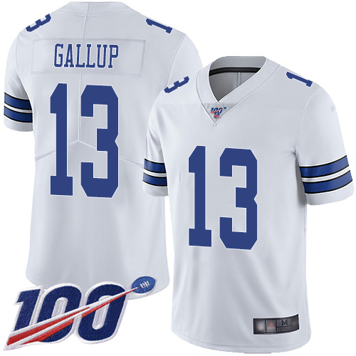 Men Dallas Cowboys Limited White Michael Gallup Road #13 100th Season Vapor Untouchable NFL Jersey->dallas cowboys->NFL Jersey